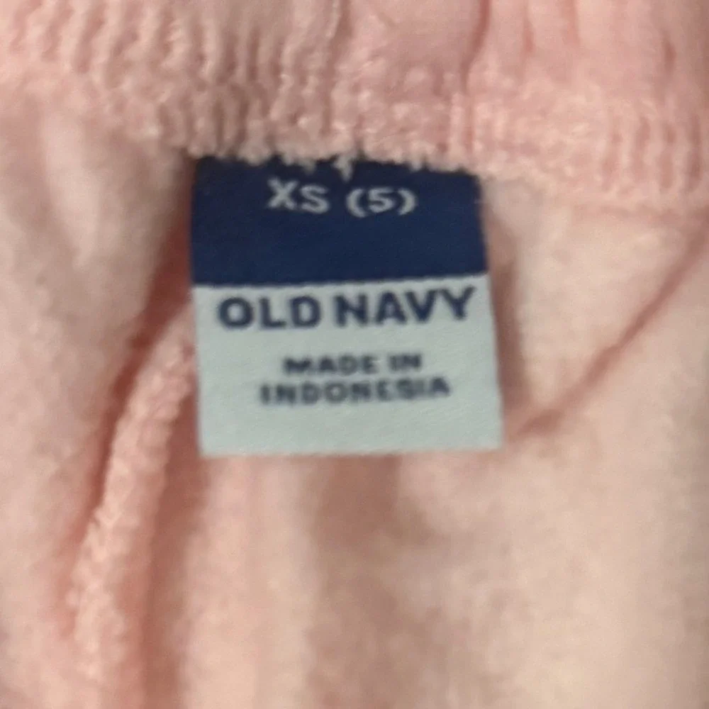 NWT Old Navy Kids Wide Leg Fleece Sweatpants Pink XS 5 Drawstring Pockets